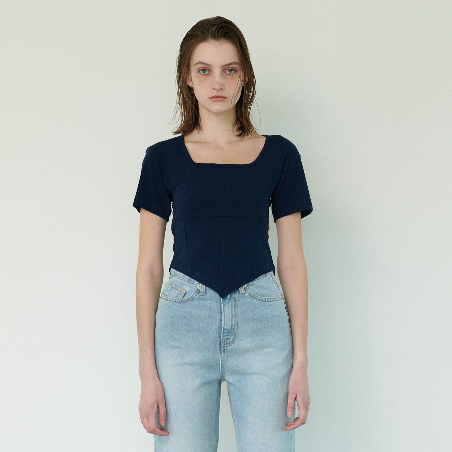 SQUARE T-SHIRT, NAVY