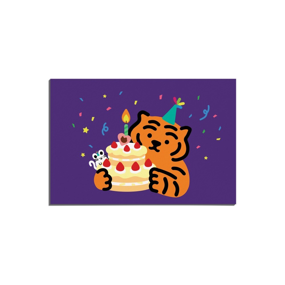 PARTY TIGER & MOUSE POST CARD