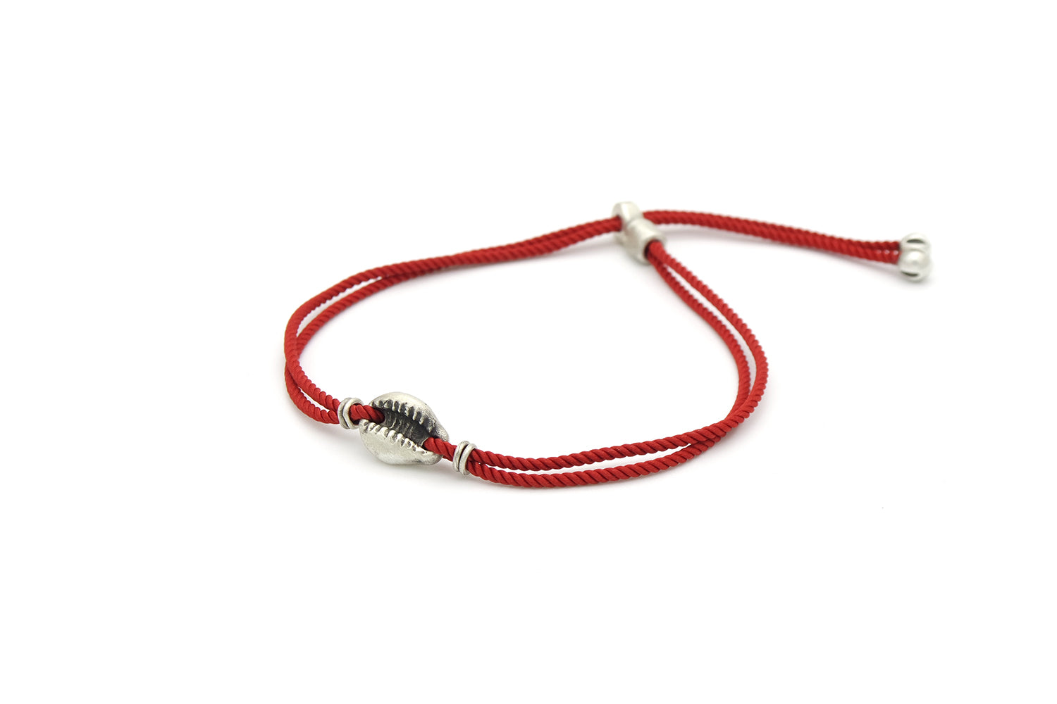 Shell string bracelet (red)