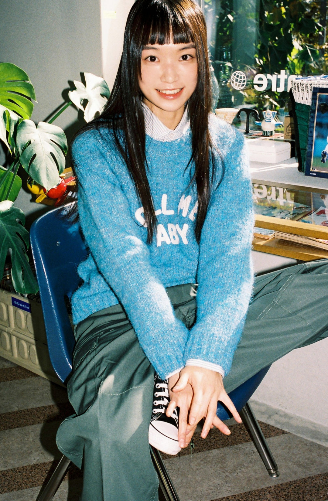 CMB Bunny Sweater _ Tiffany Blue