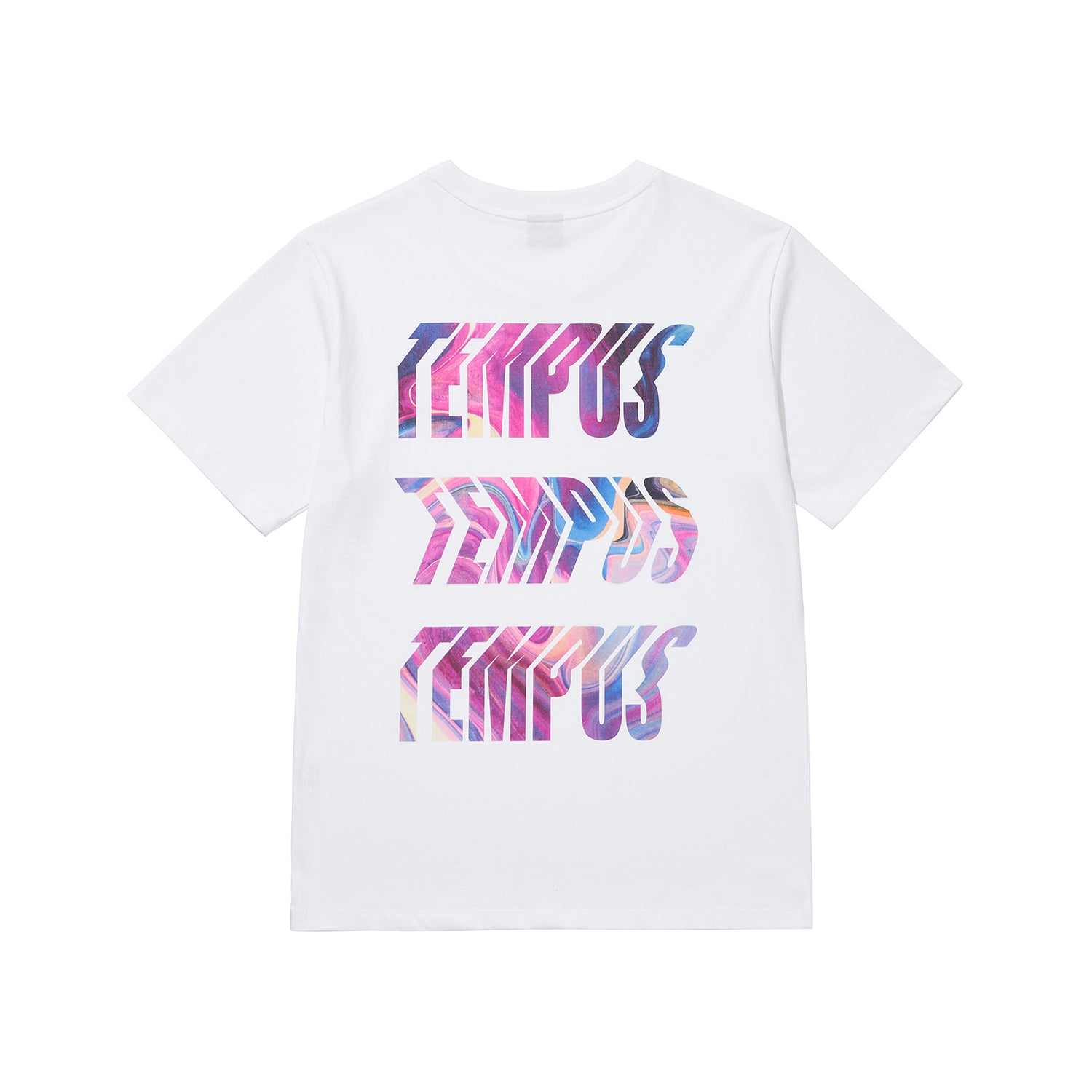 IRIDESCENT MARBLE LOGO T-SHIRTS [WHITE]