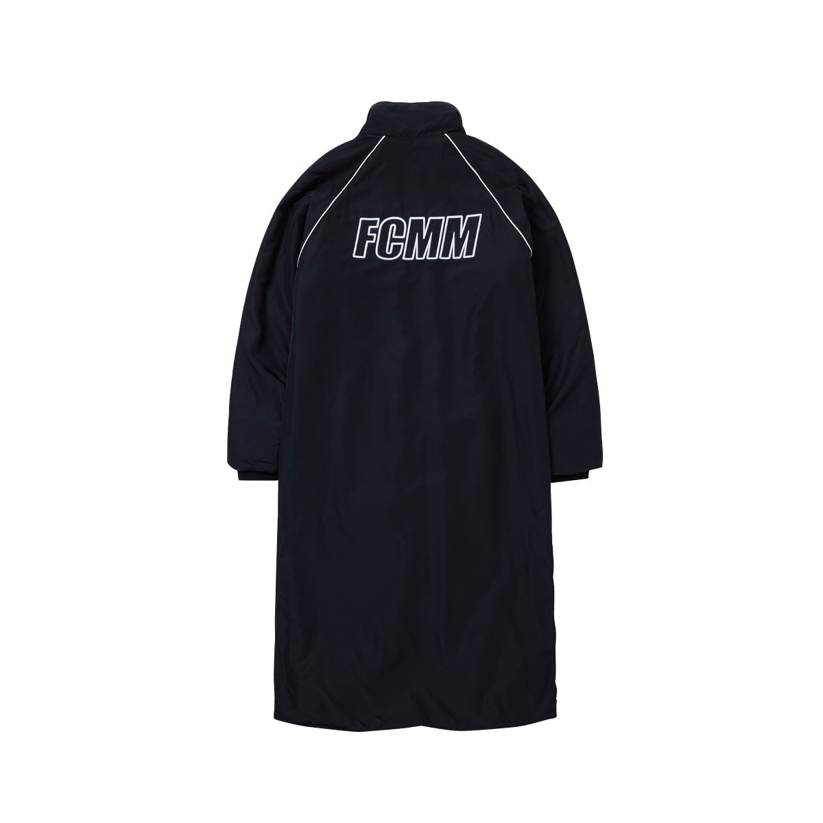 FOOTBALL PIPING BENCH COAT - BLACK