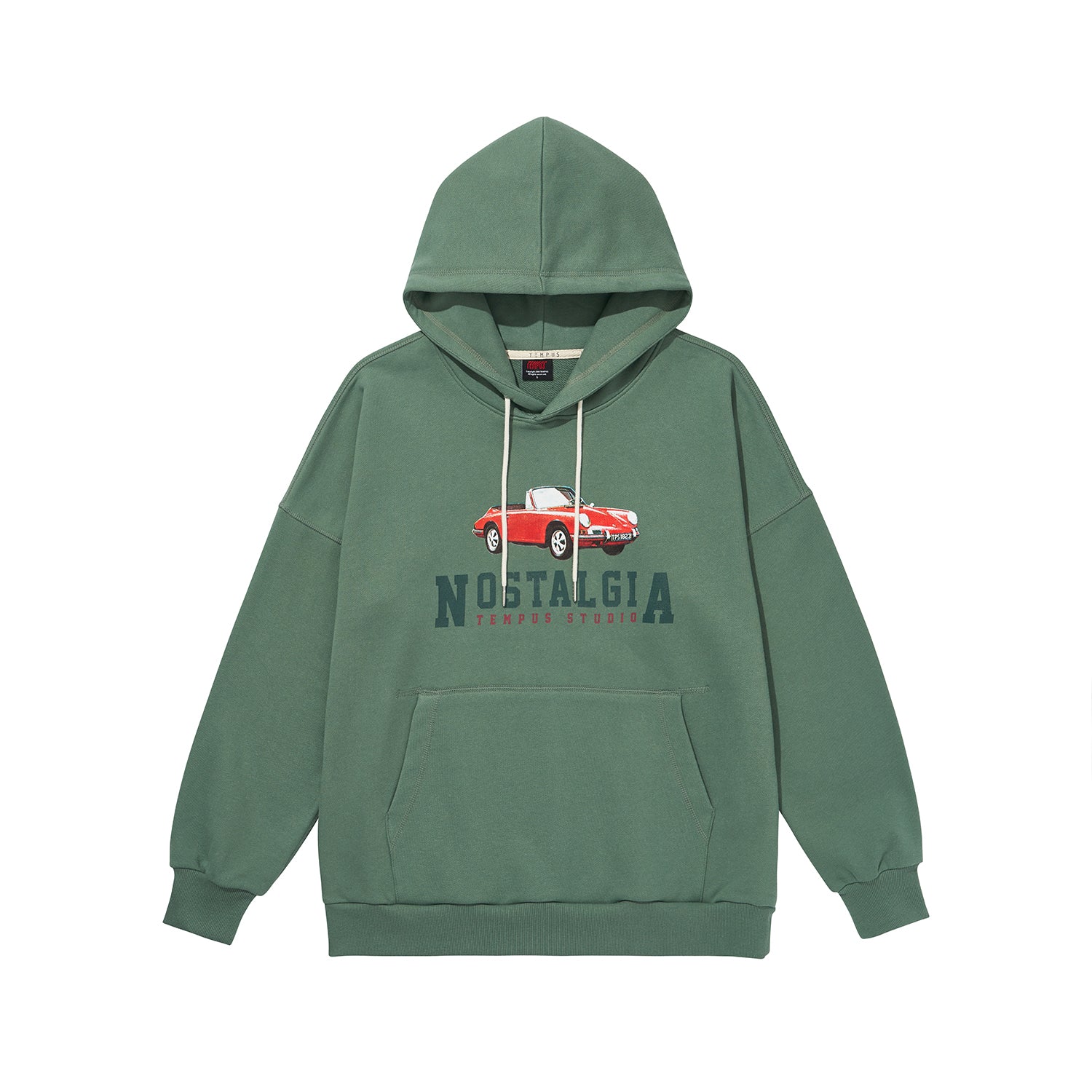 NOSTALGIA DRIVE HOODIE [ASH KAKI]