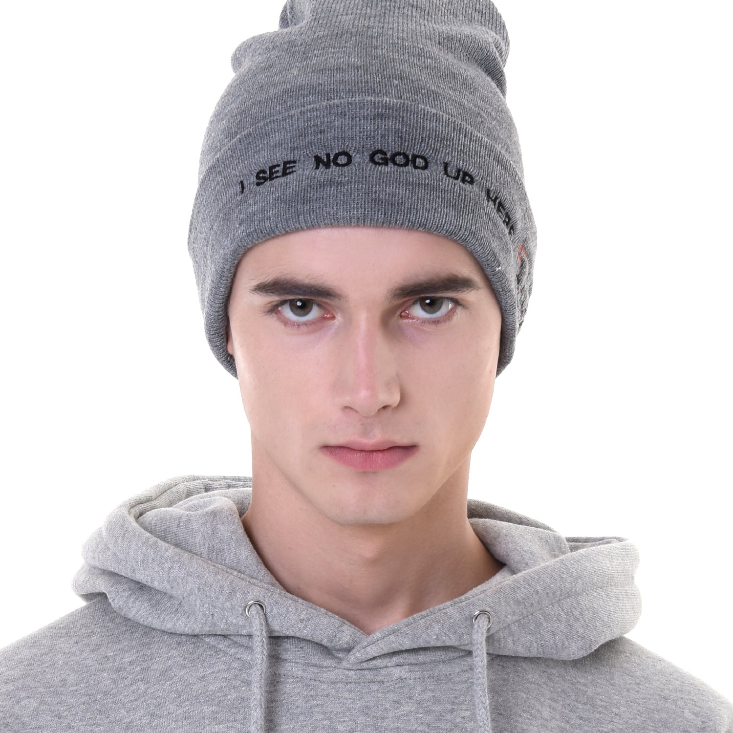 リブニットビーニー[UNISEX] RIBBED-KNIT BEANIE (Grey)