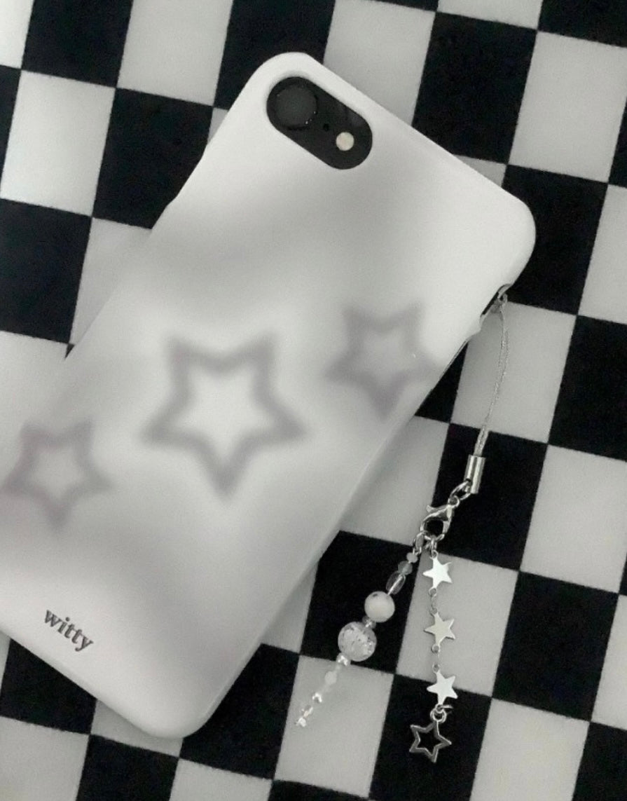 witty blush star phone case (gray)