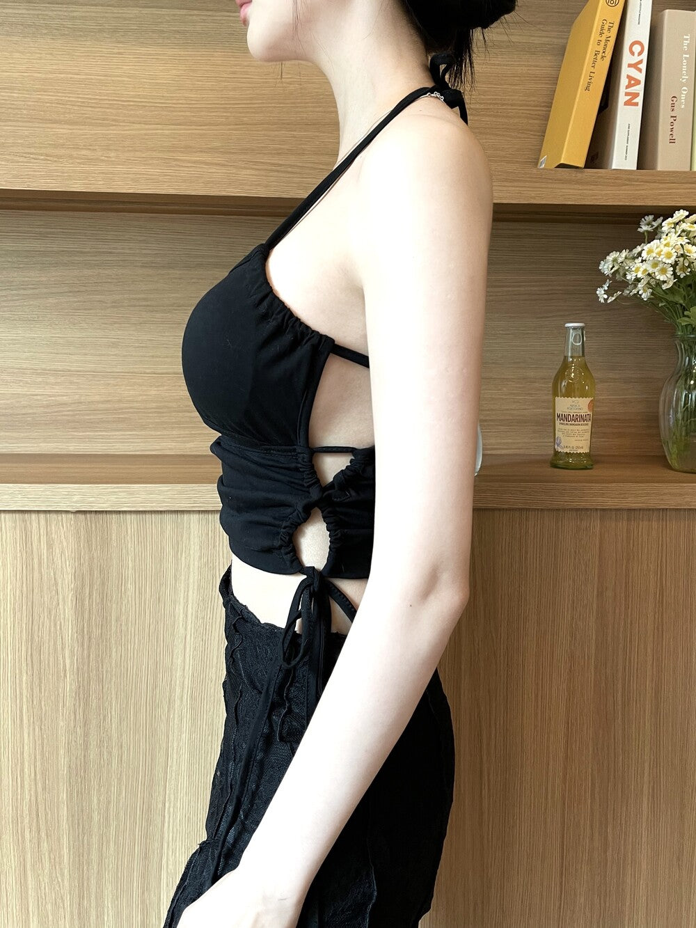 961. Slit hole backless top (3color)