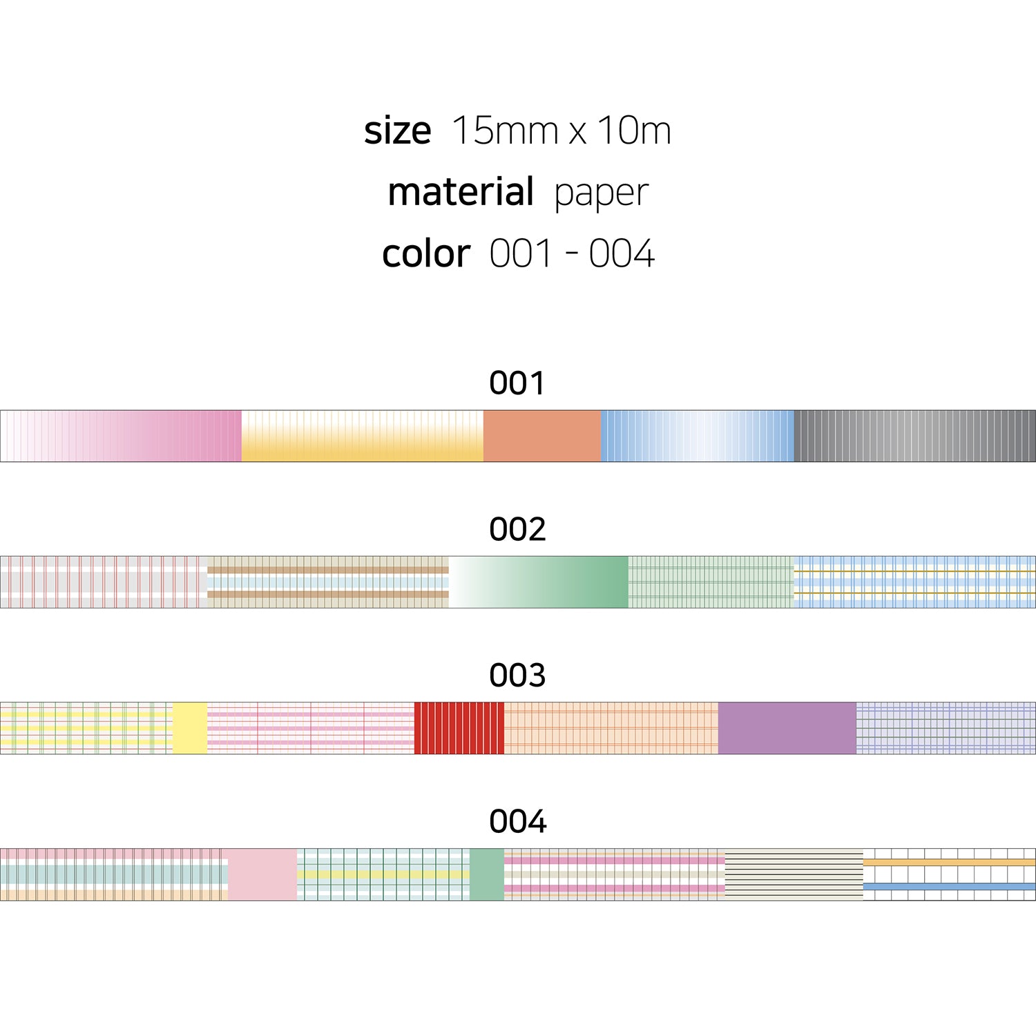 oab masking tape 001-004 set