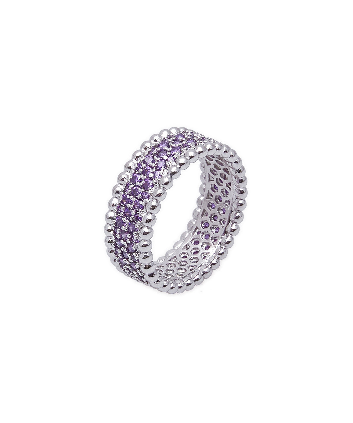 GRAPE PAVE RING-PURPLE