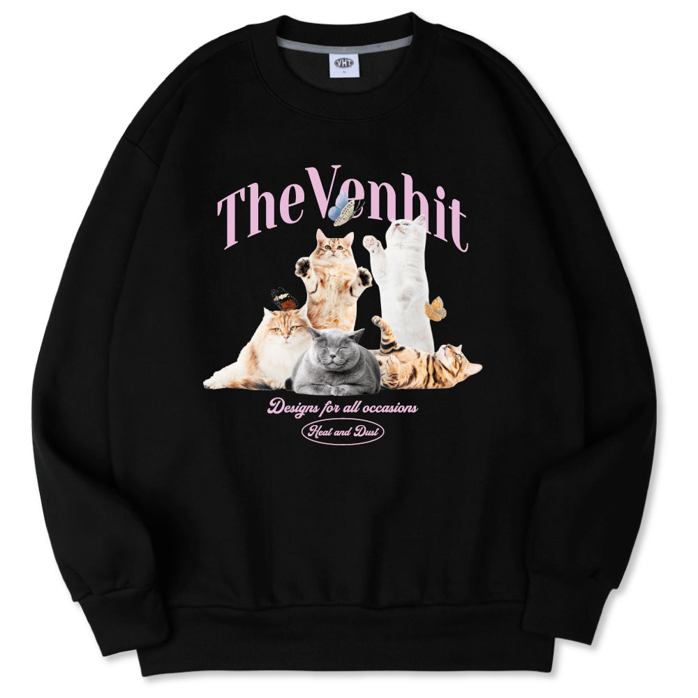 VENHIT Butterfly Cat SWEATSHIRT_B1