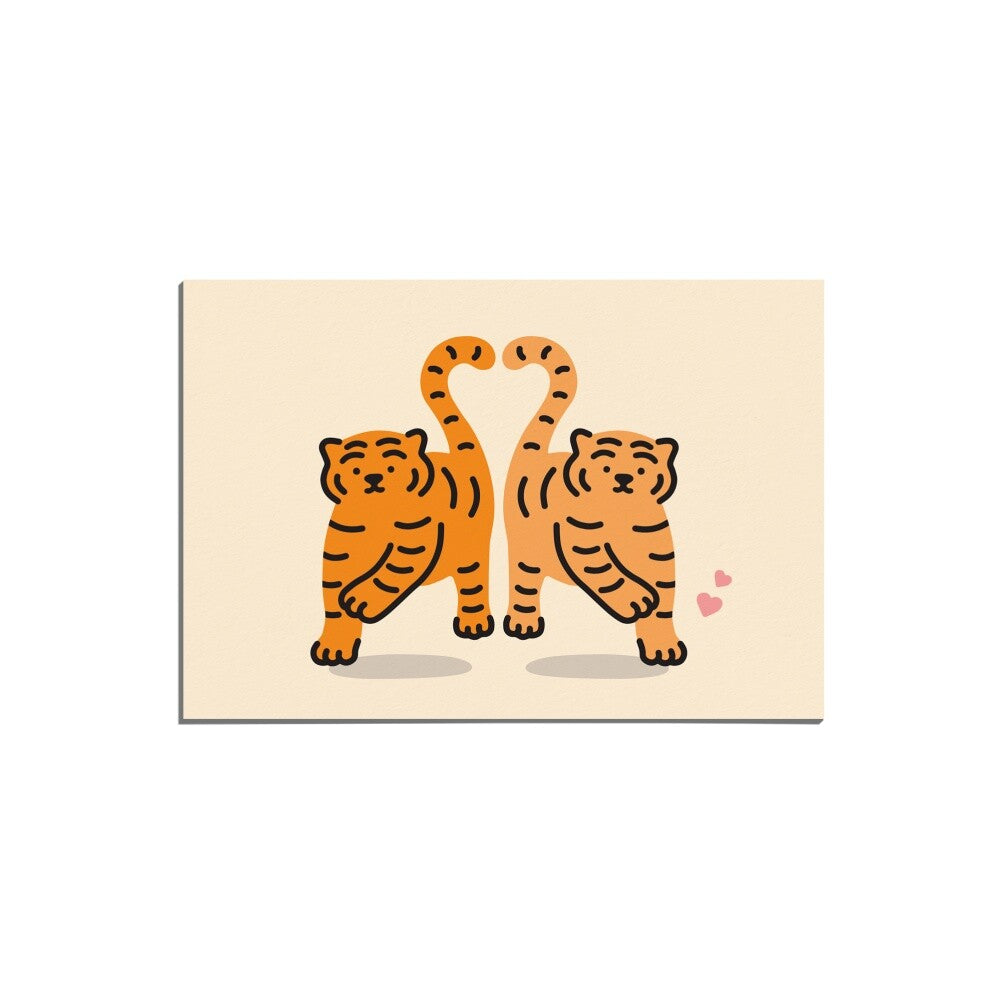 HEART TIGER POST CARD