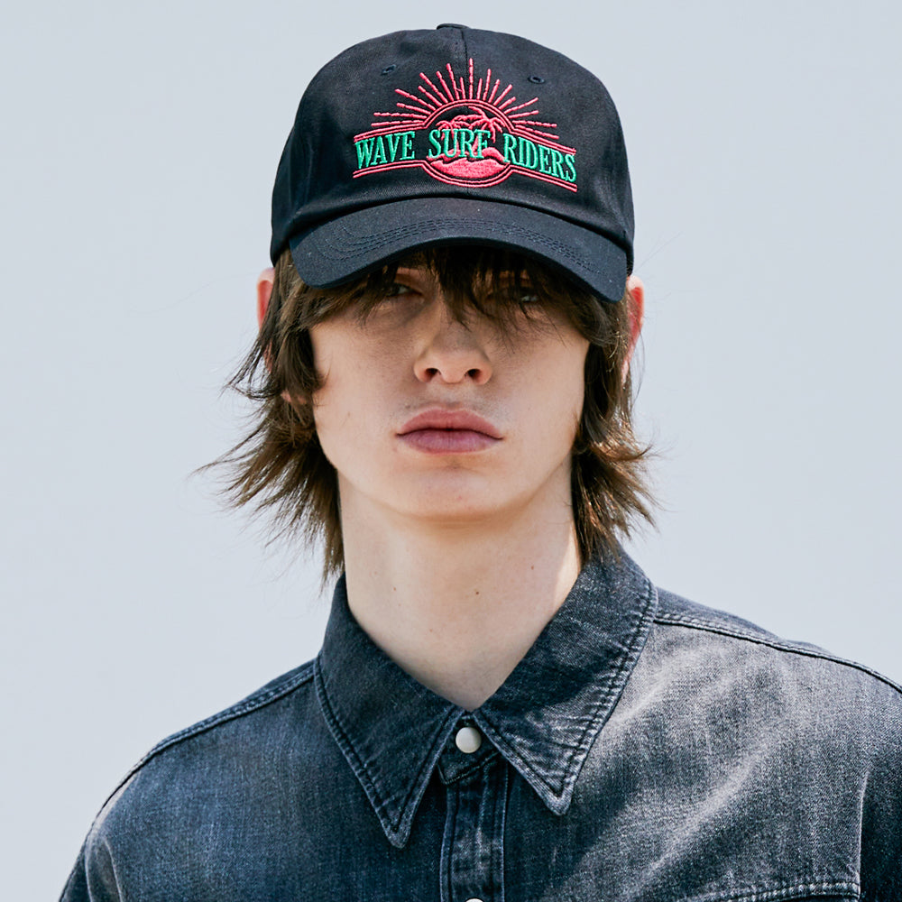 WAVE SURF RIDERS CAP BLACK