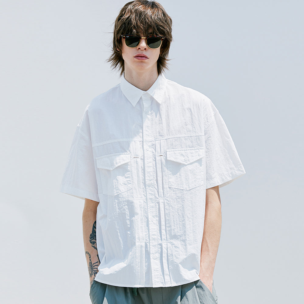 2ND TYPE TRUCKER NYLON SHIRT WHITE