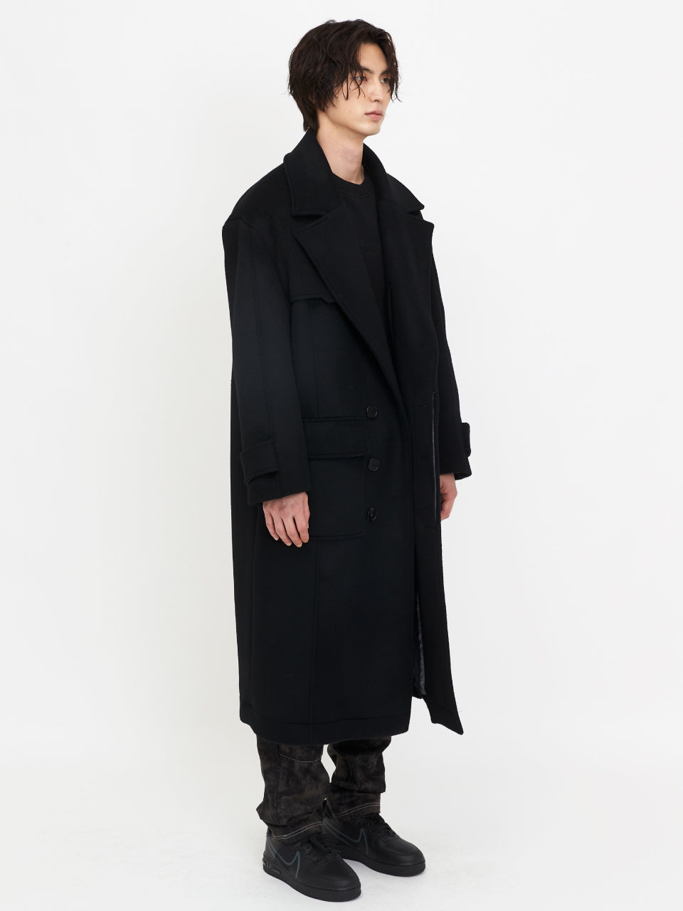 Oversized Unbalance Wool Coat