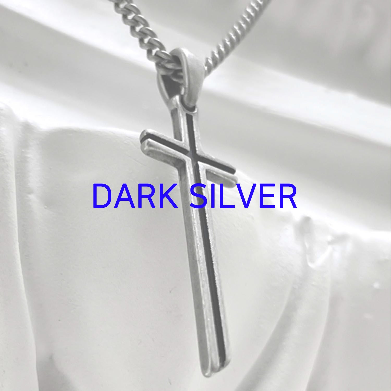 [BLESSEDBULLET]classic chain cross necklace_vintage silver