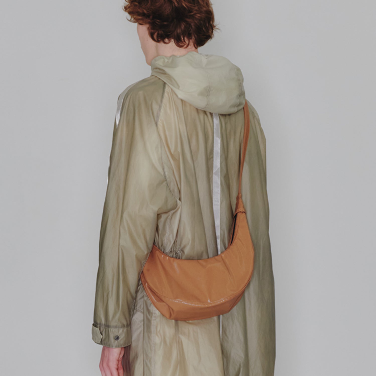 [After Pray Edition] Crescent Coated Hobo Bag S (Brown)