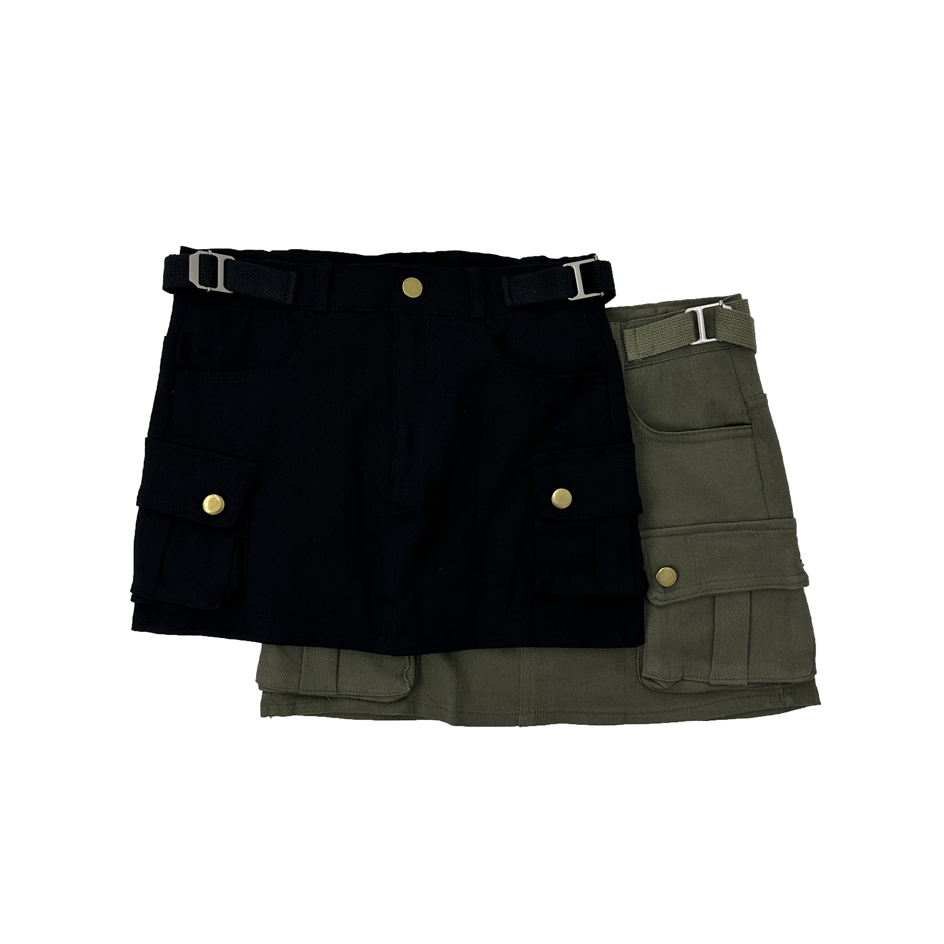 Strap Cargo Mini-Skirt