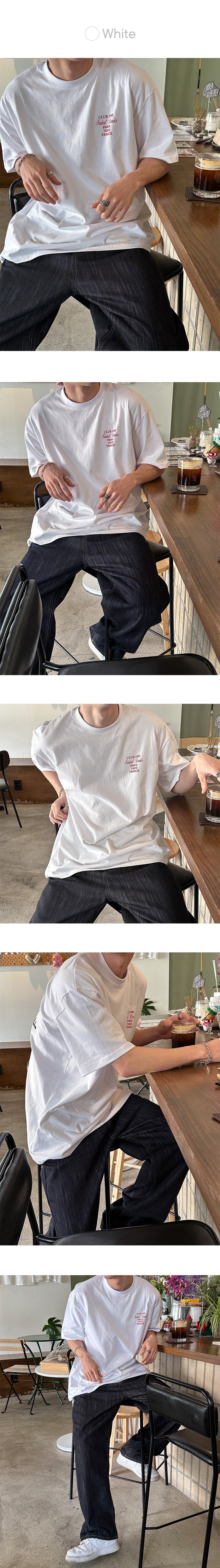 [Unisex] Settle object overfit half t-shirts(3color)