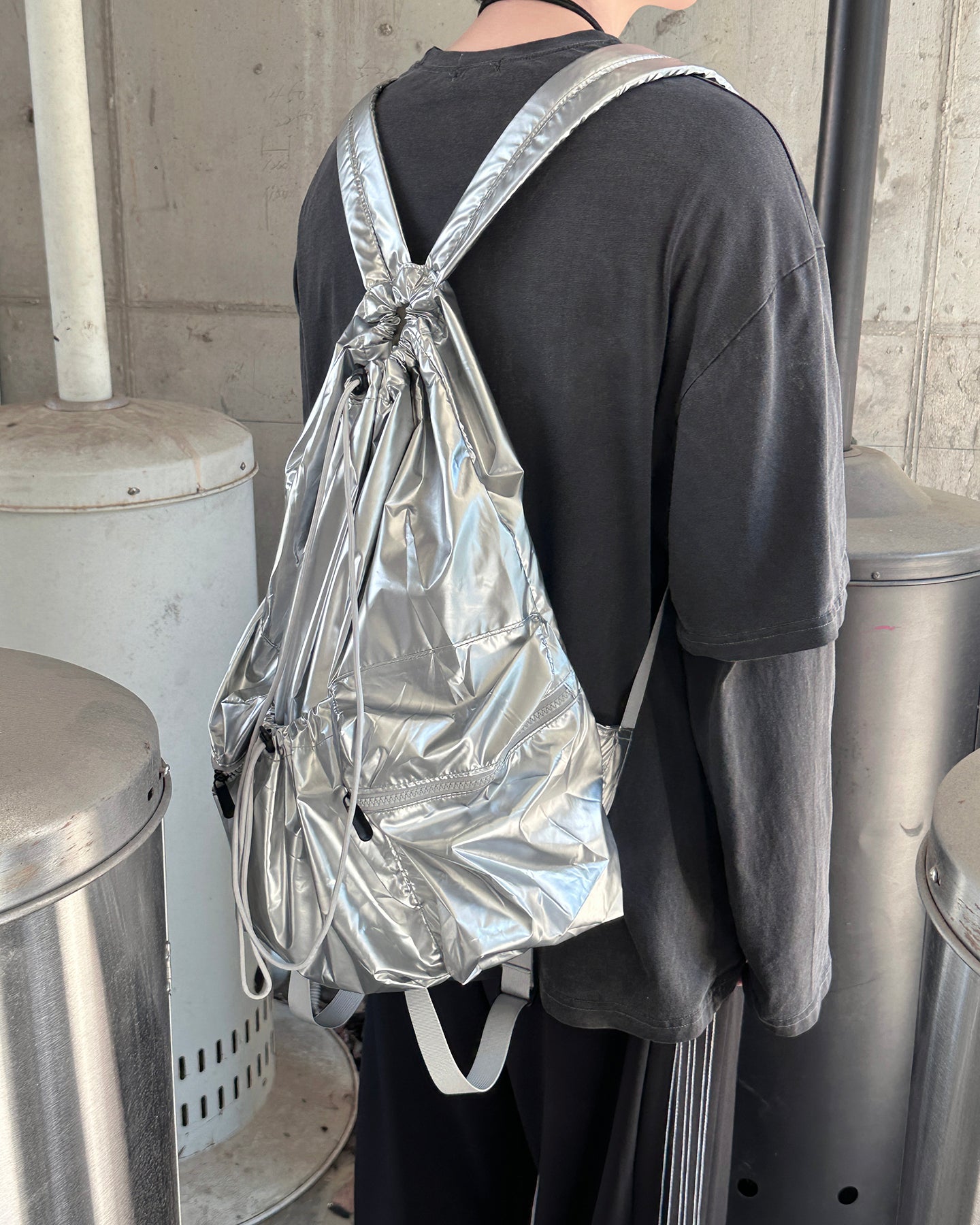 Glossy String Backpack