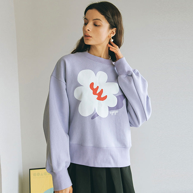 FLOWER PRINT SWEATSHIRT_L