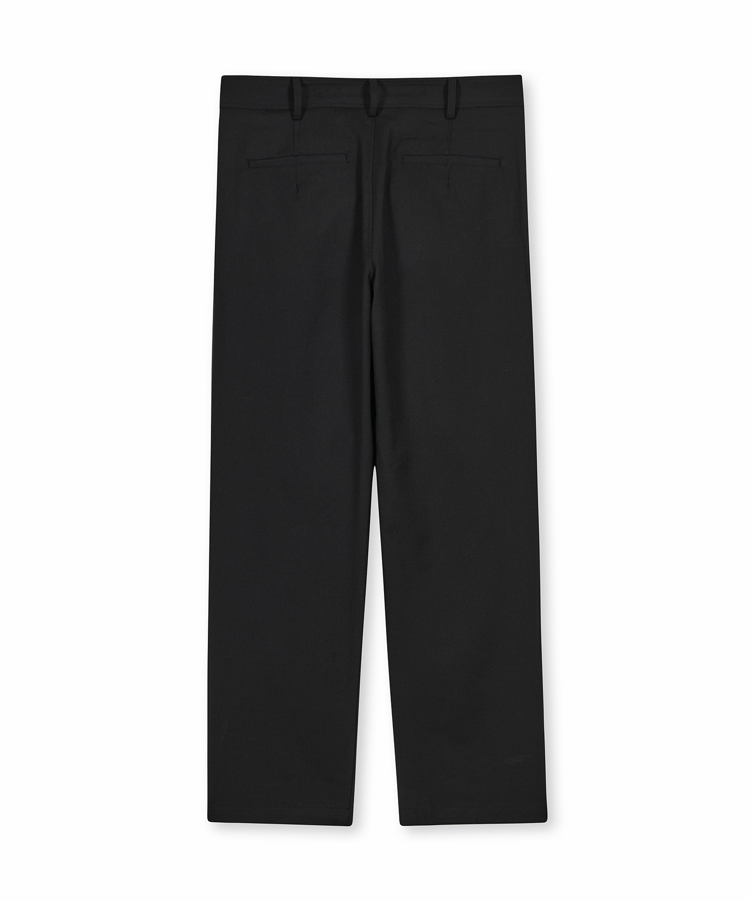 Wool One-Tuck Basic Slacks_Black