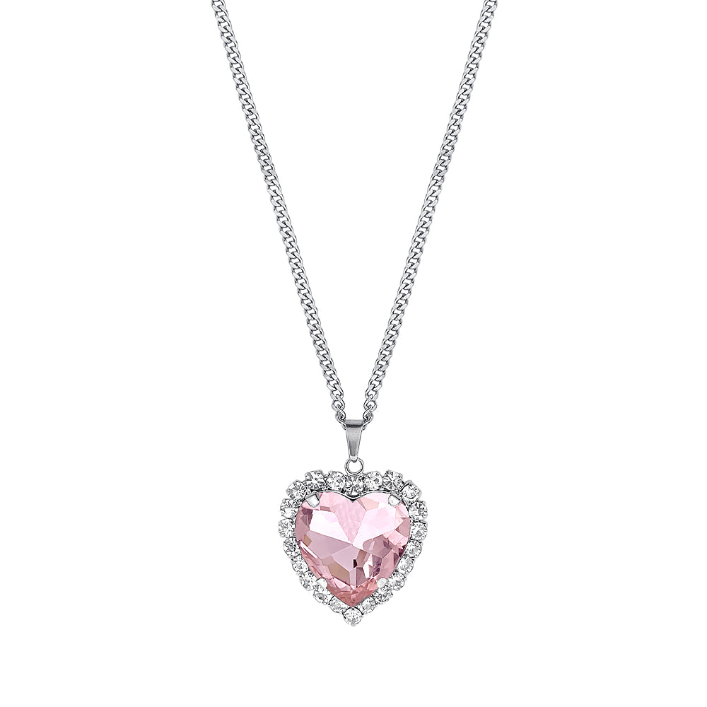 HIGHTEEN PRINCESS HEART CUBIC ZIRCONIA NECKLACE