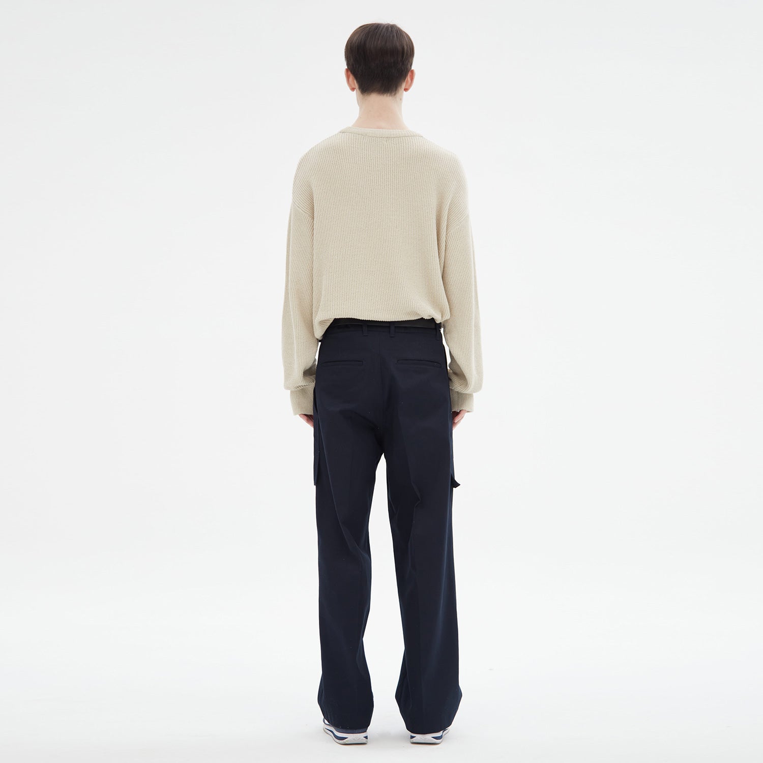 FLAP POKET COTTON CARGO PANTS(DARK NAVY)