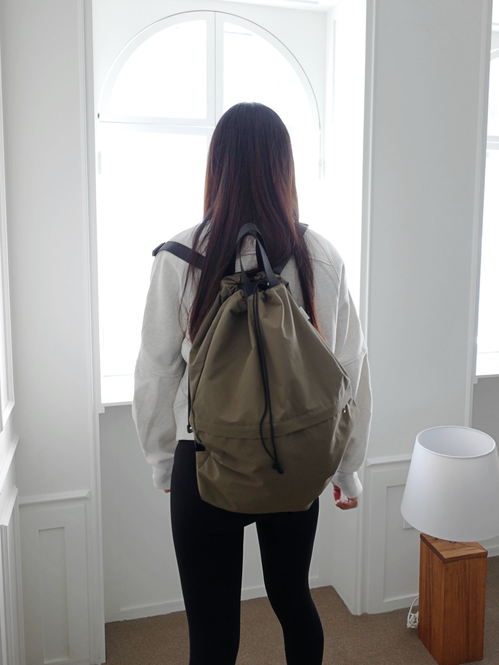 String backpack (Khaki_Brown)