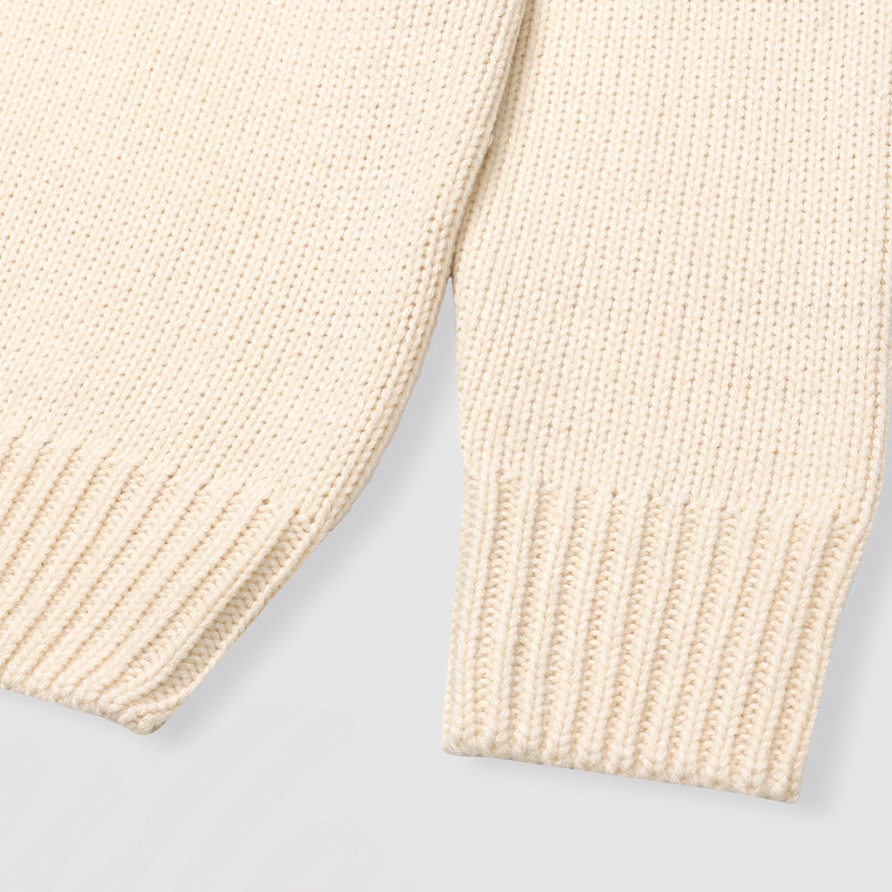 CRAFT SLOGAN KNIT SWEATER (IVORY)