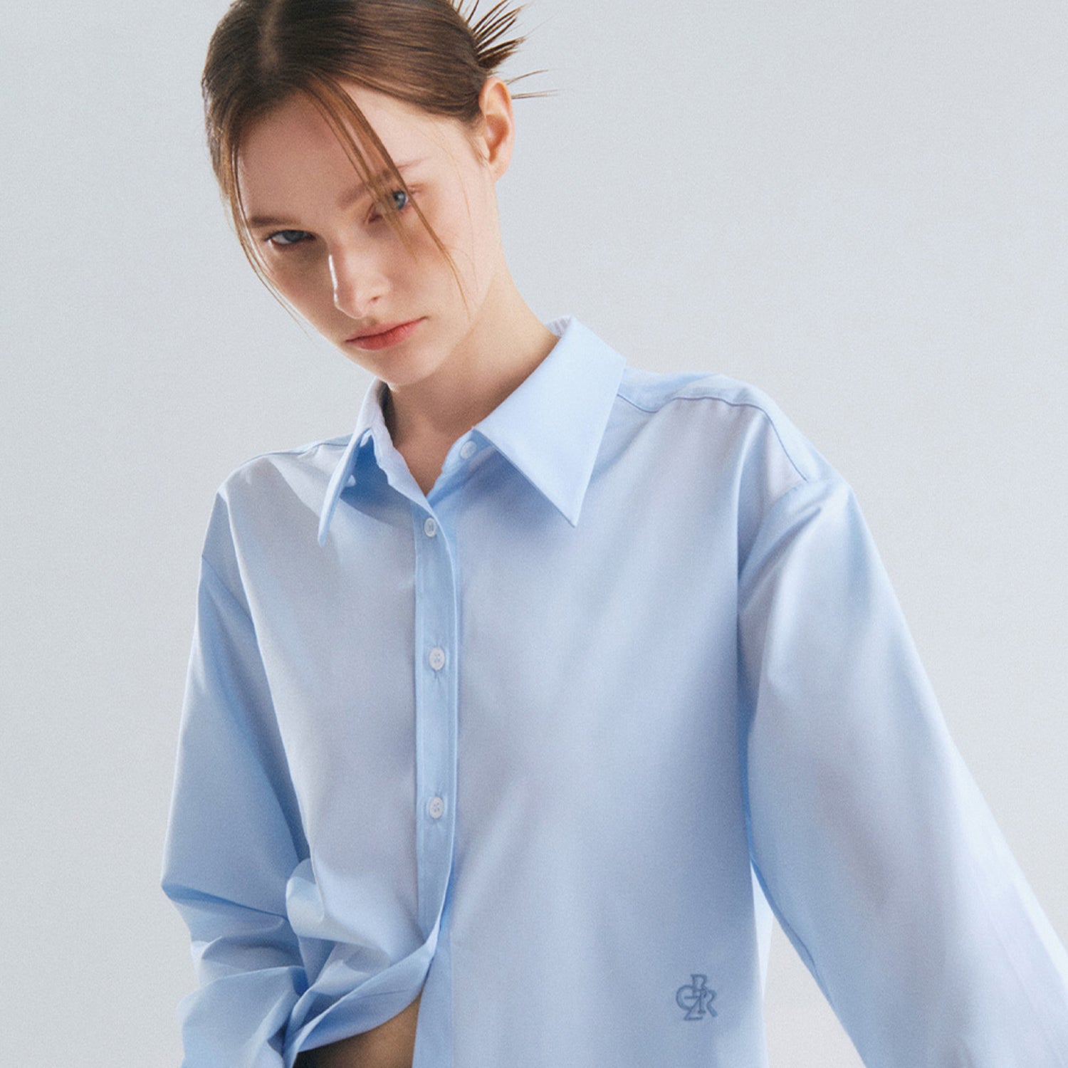 WRINKLE FREE BASIC SHIRT_SKY BLUE