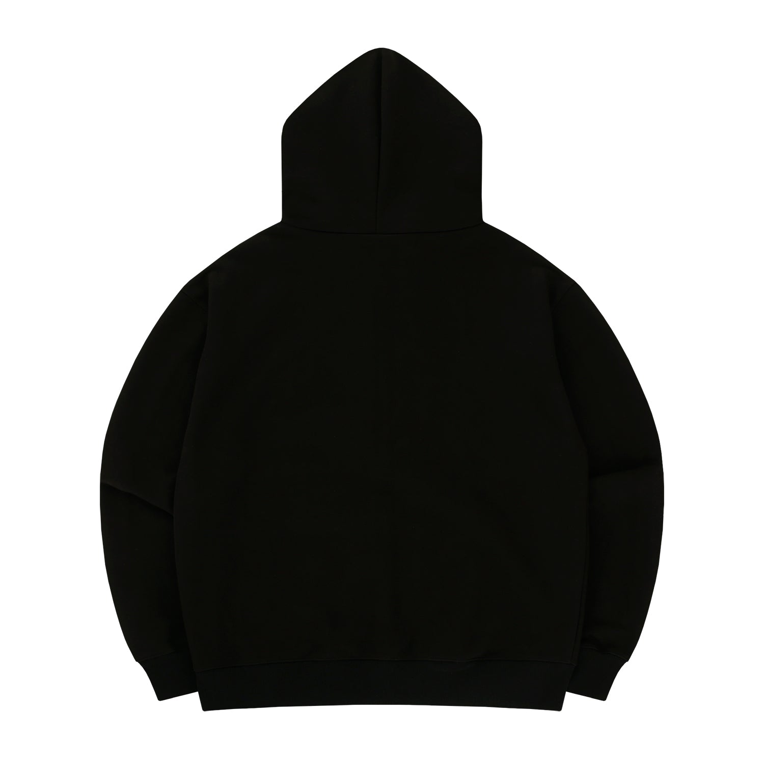 cut point hood zip-up - BLACK