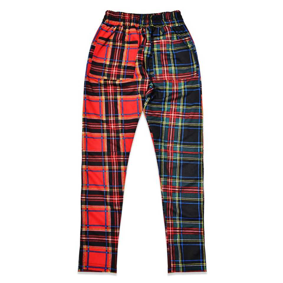 TZ CROSS PLAID TRACK PANT