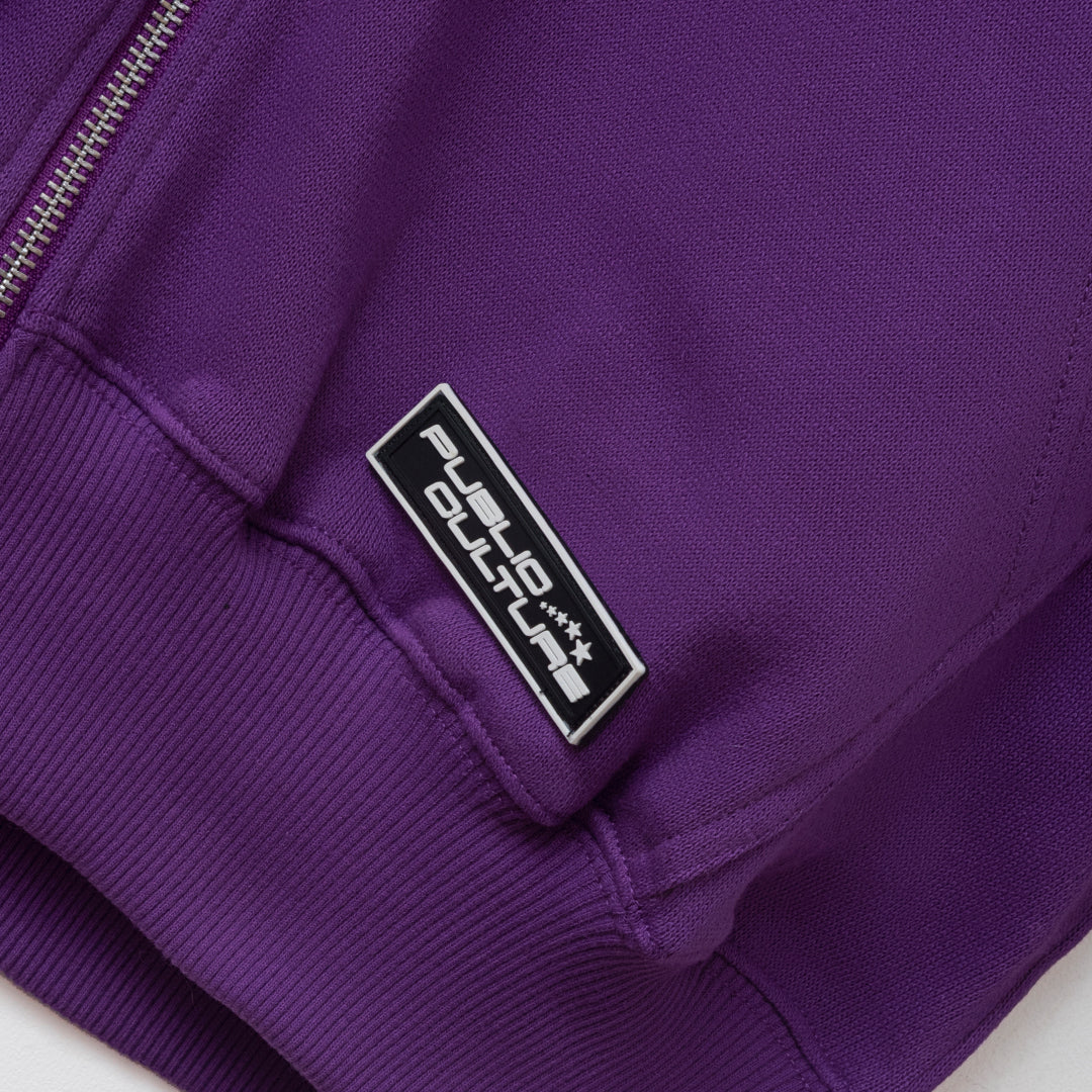 Splash Zip Up Hoodie - Dark Purple