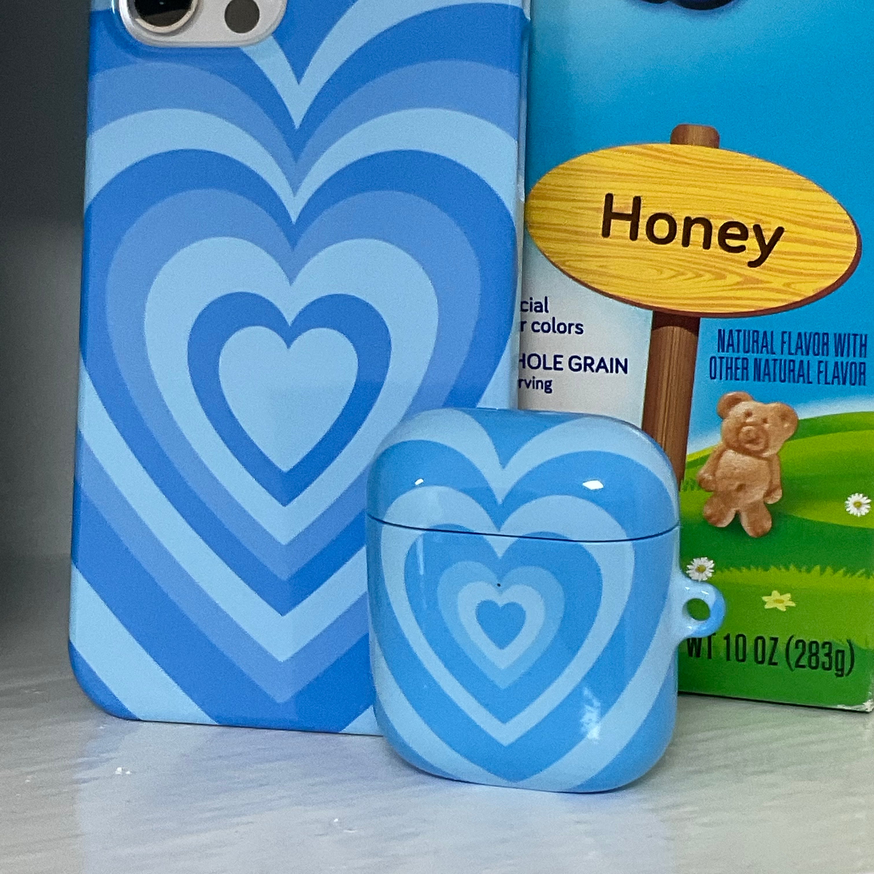 heart beam  blue glossy hard case