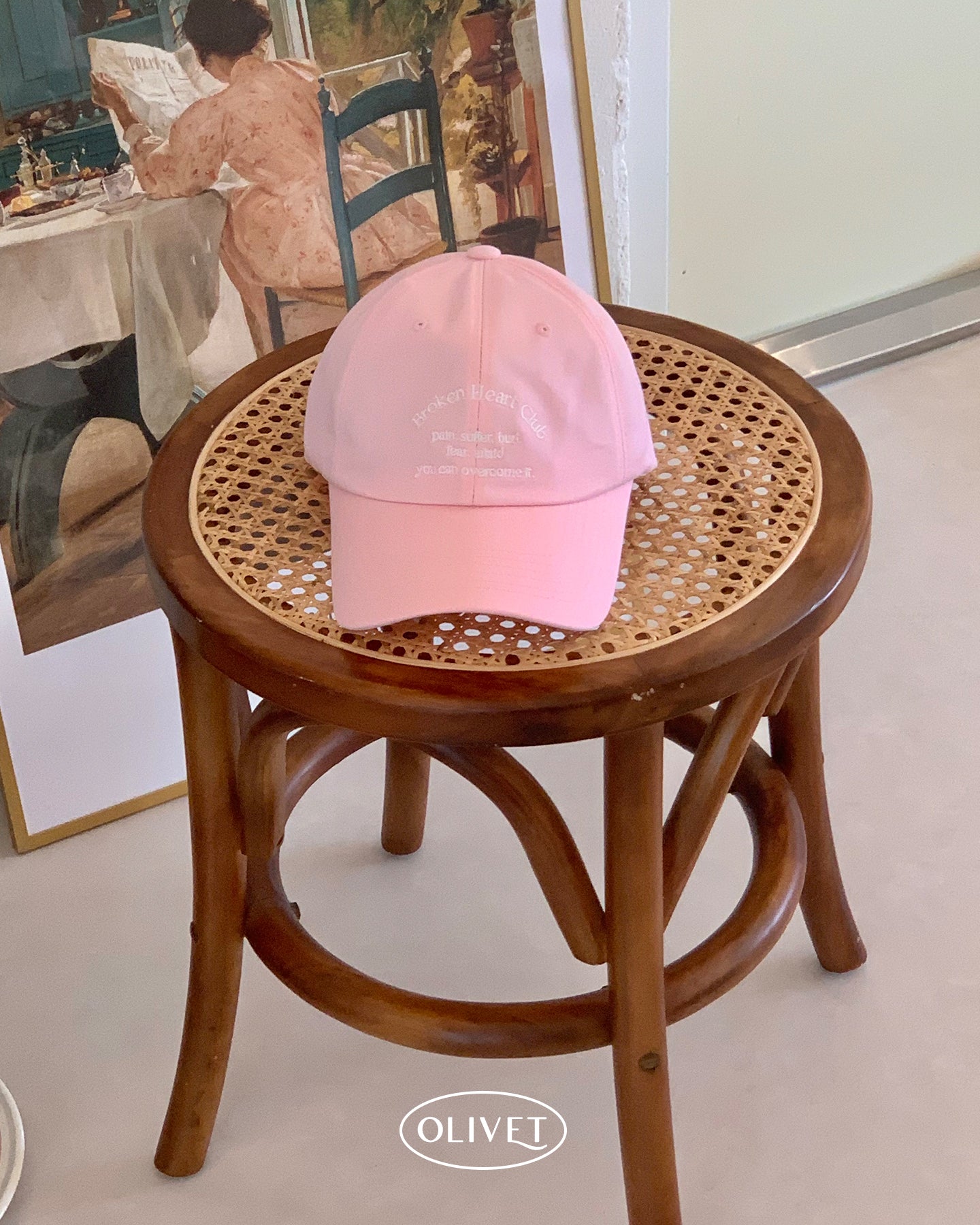 broken heart club ball cap (pink)