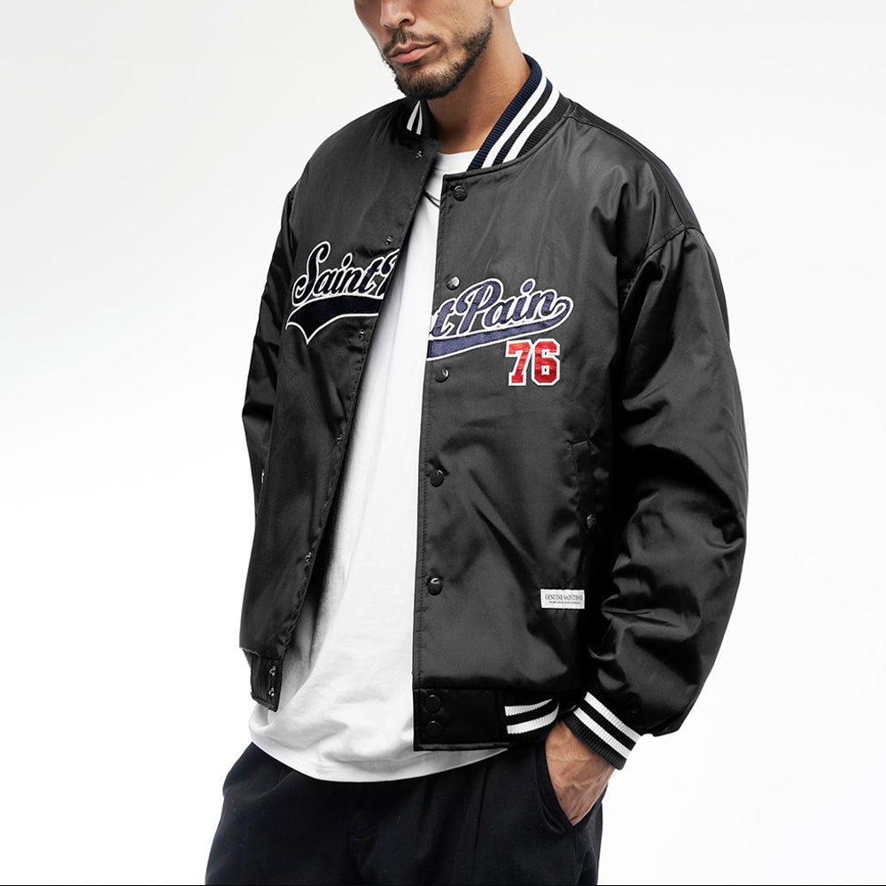 SP TEAM LOGO STADIUM JACKET-BLACK