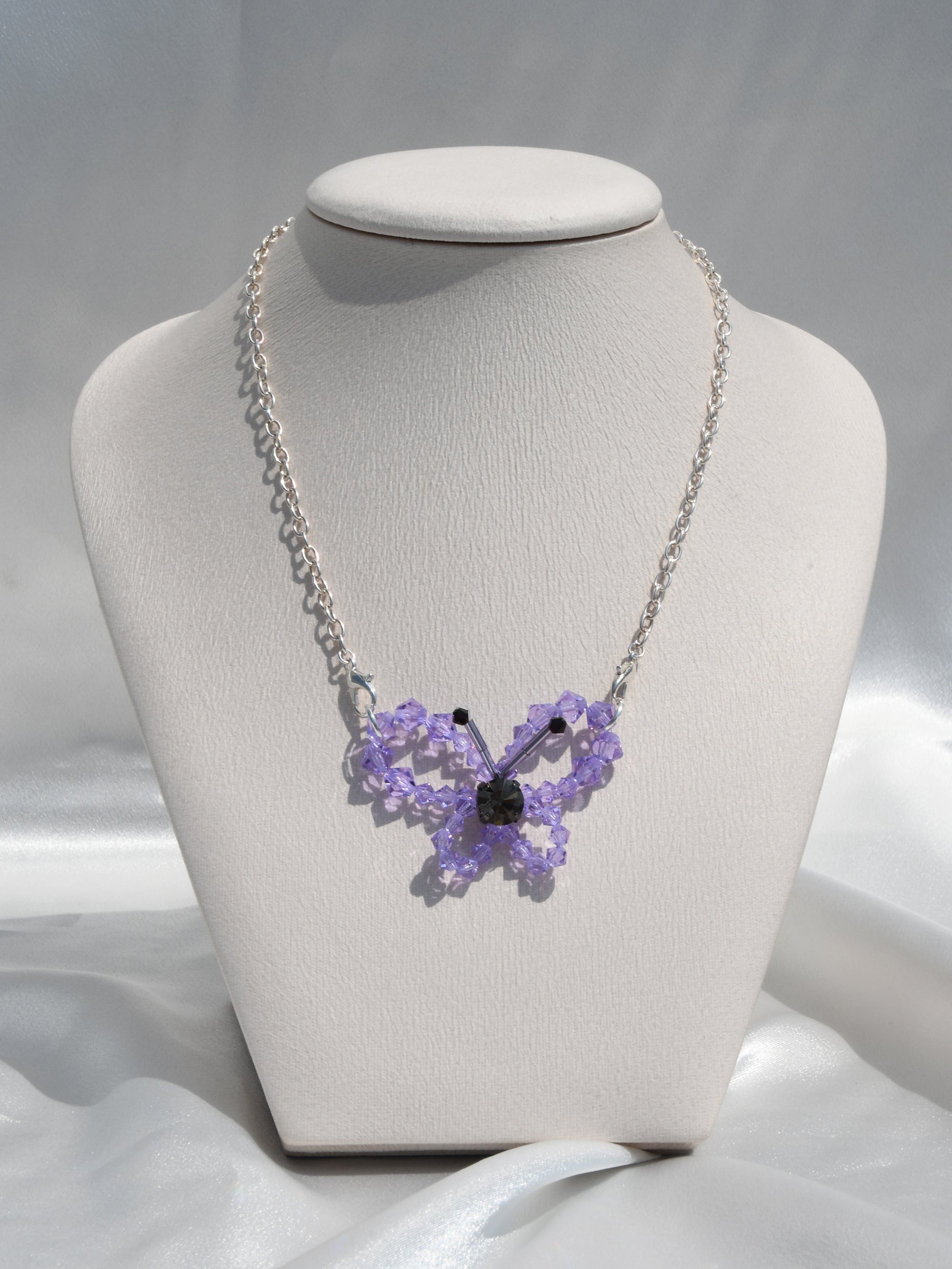 Violet Butterfly Necklace