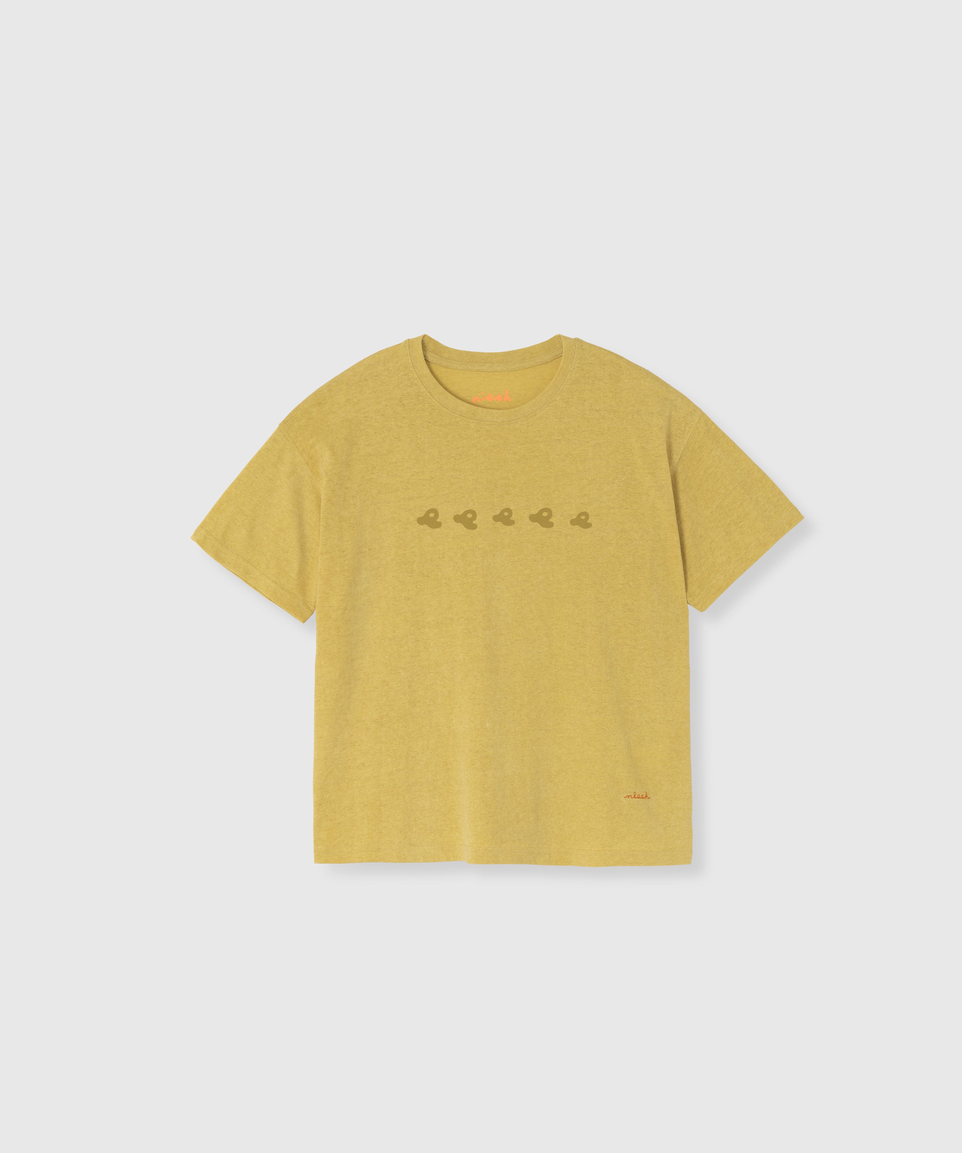 E LOGO WASHED T-SHIRT_YELLOW