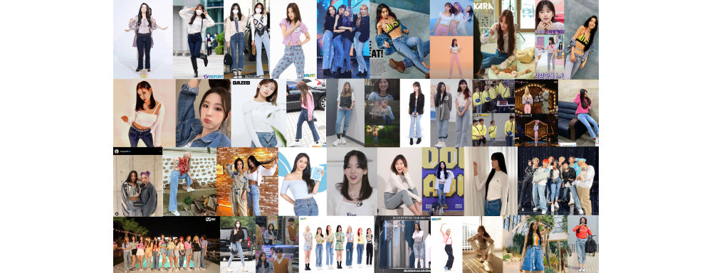 BILLLIE SUHYEON, LOONA HYUNJIN, NATURE UCHAE, H1-KEY SEOI, ITZY RYUJIN, FROMIS_9 SONG HA-YOUNG, H1-KEY SEOI,  WJSN EXY, LABOUM ZN, WEEEKLY JIHAN WORN STRAIGHT FIT SLIT DENIM PANTS [6675]