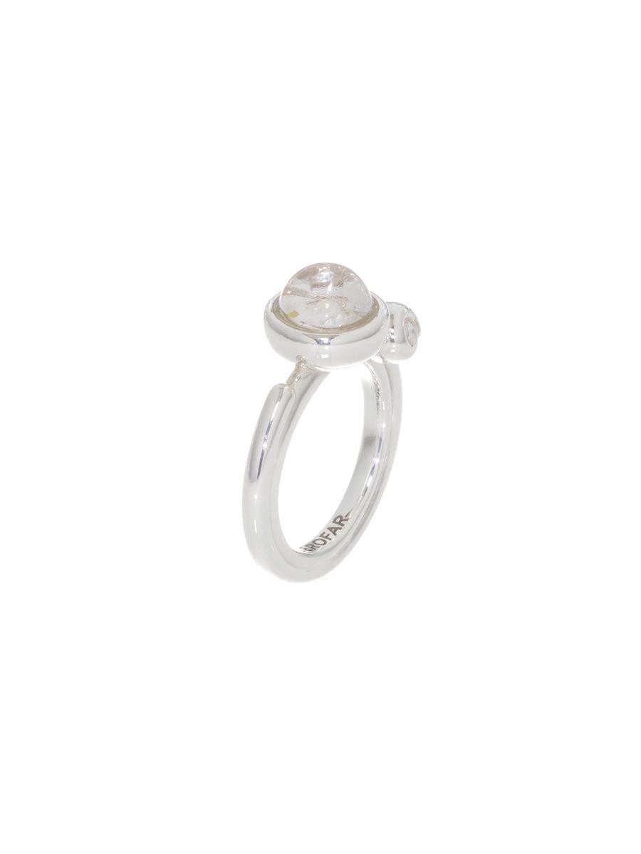 NOTE RING SILVER(rutilated quartz)