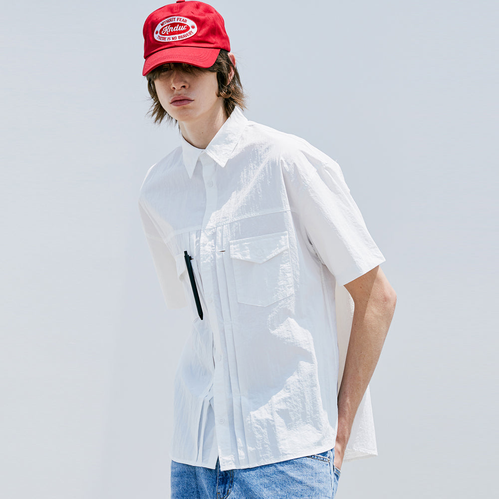 2ND TYPE TRUCKER NYLON SHIRT WHITE