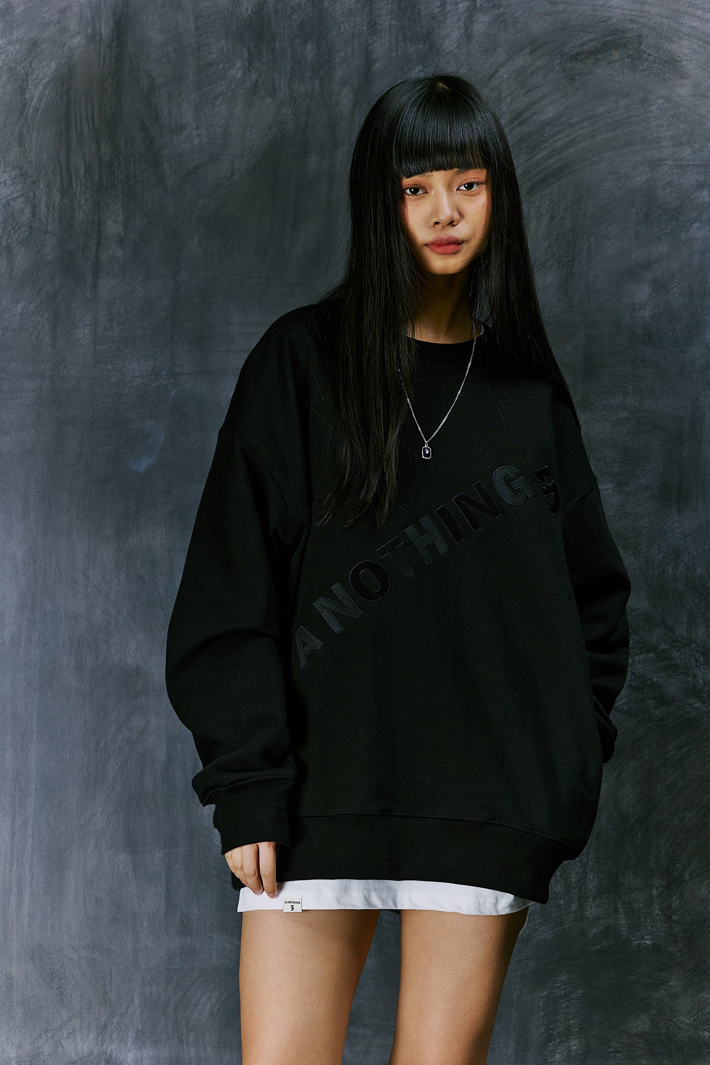 DIAGONAL-EMBROIDERY MTM (Black)