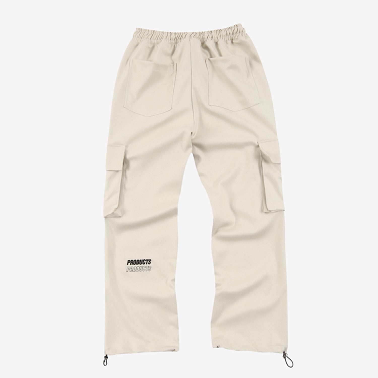 Semi-wide String Cargo Jogger Pants (CREAM)