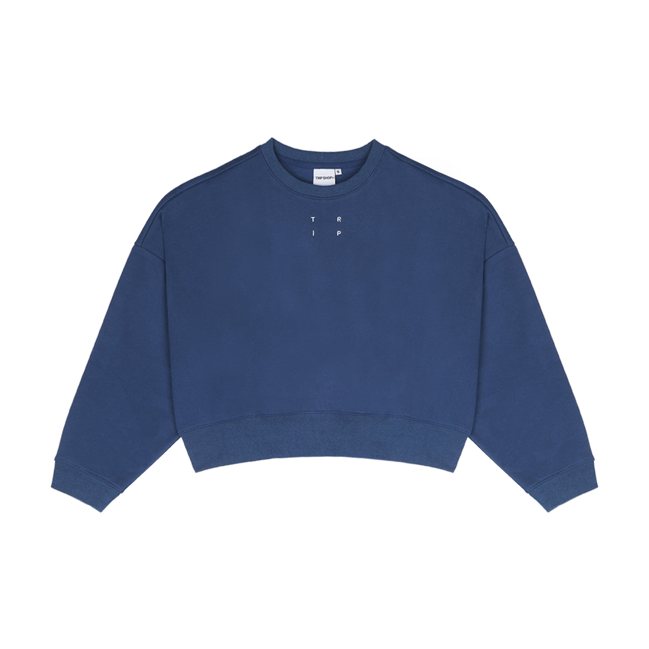 TRIP LOGO CROP SWEAT SHIRT (T31213S) - NAVY