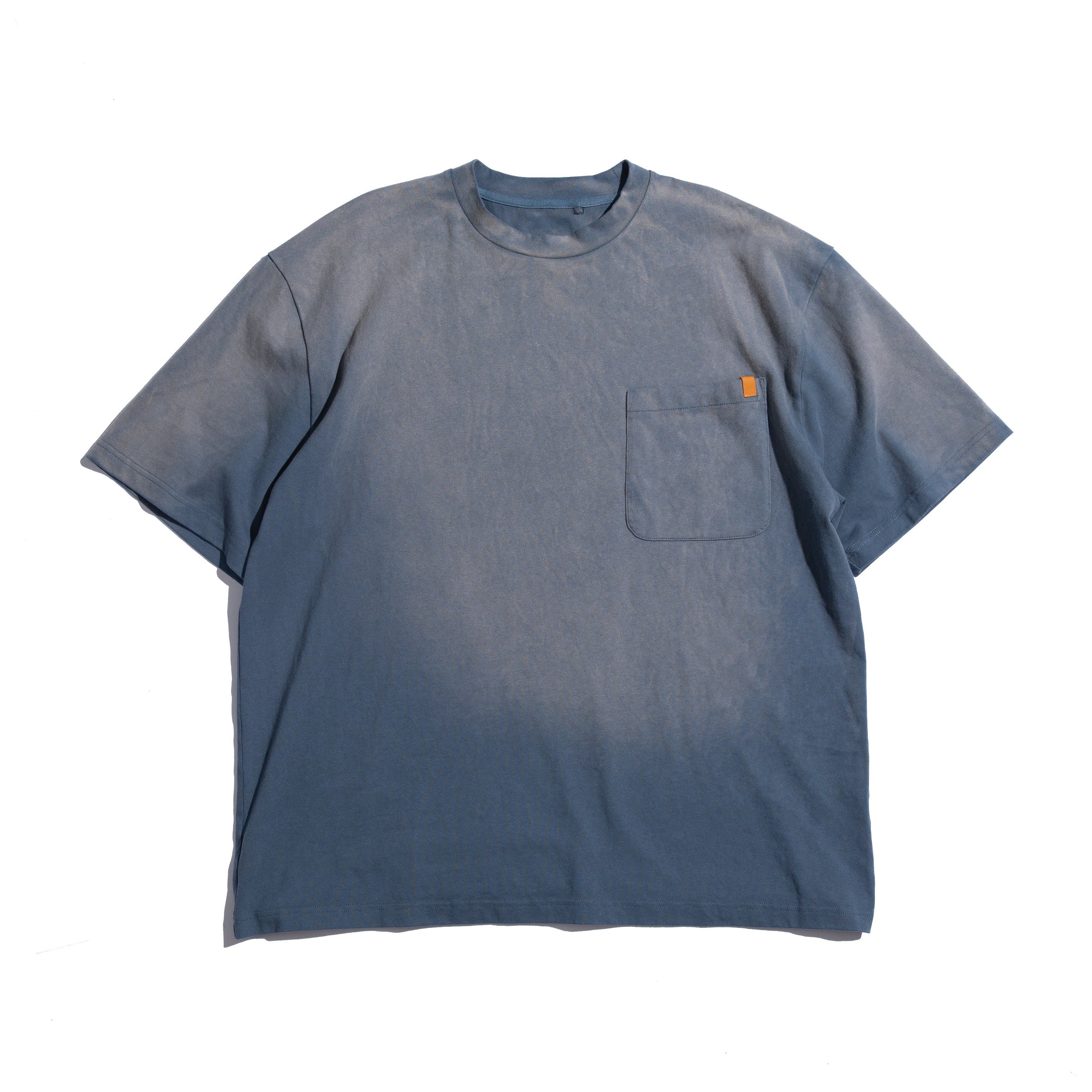 Faded Washed S/S Pocket Big Tee / Faded Blue