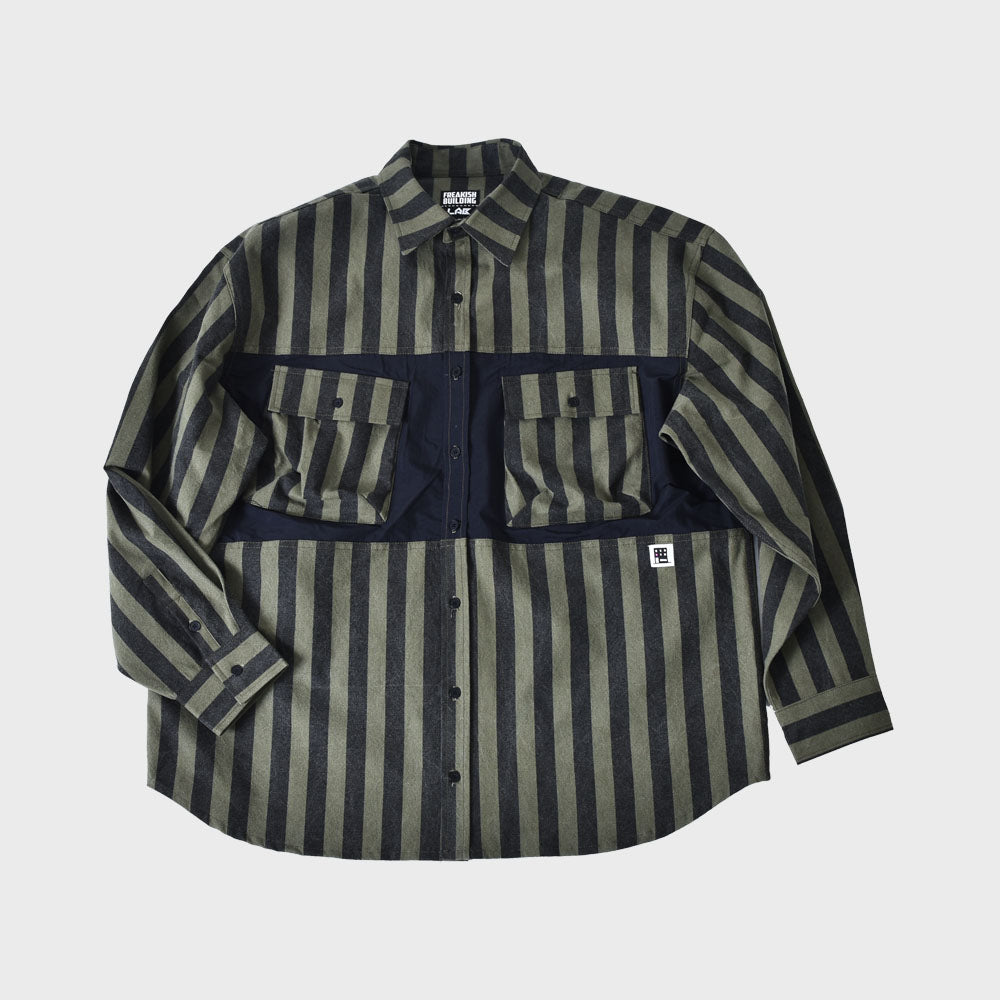 BIC CHEEESE CHECK SHIRTS (KHAKI)