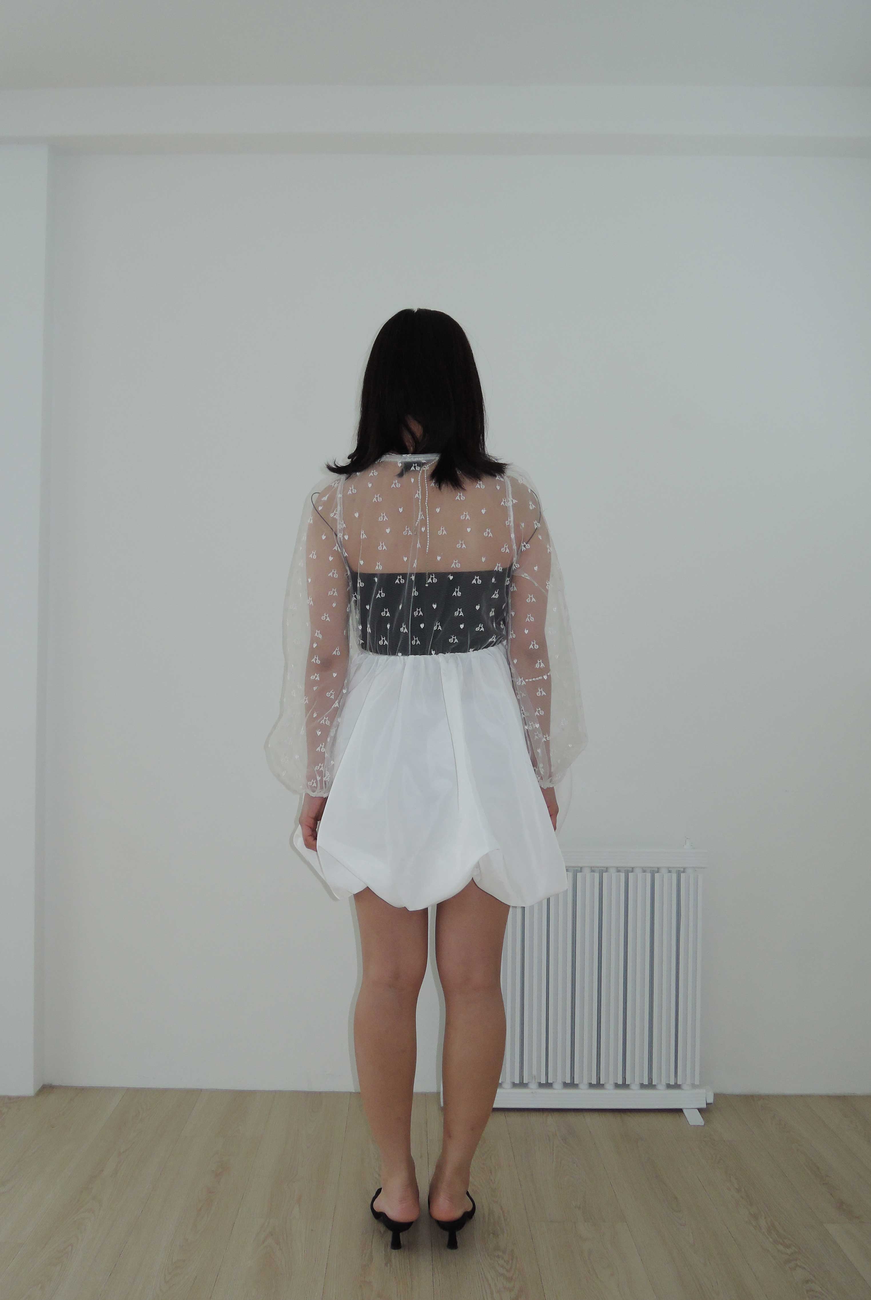 CLOUD TULLE DRESS _WHITE