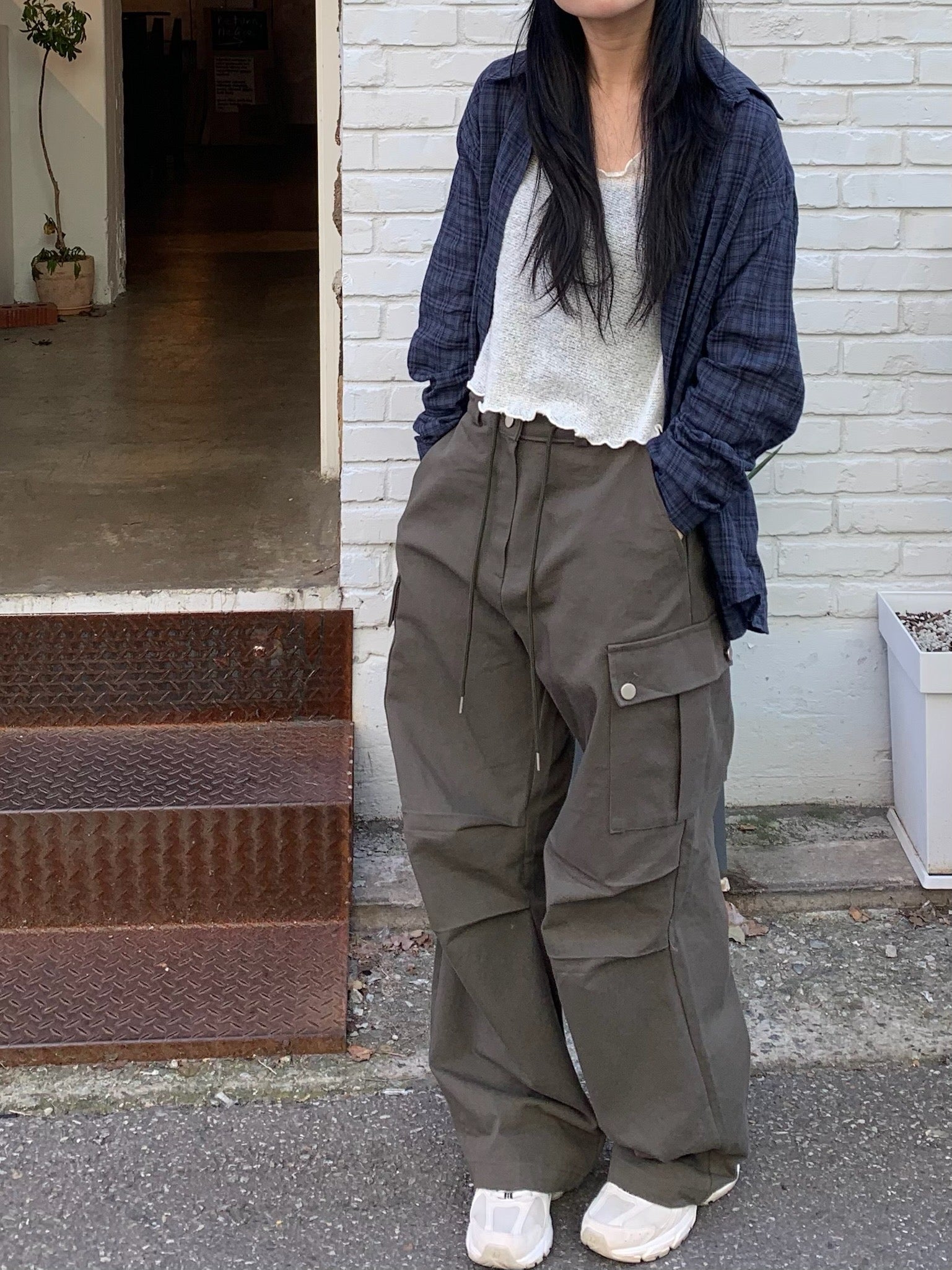 Winter Pocket Cargo Pants (Brown/Khaki)