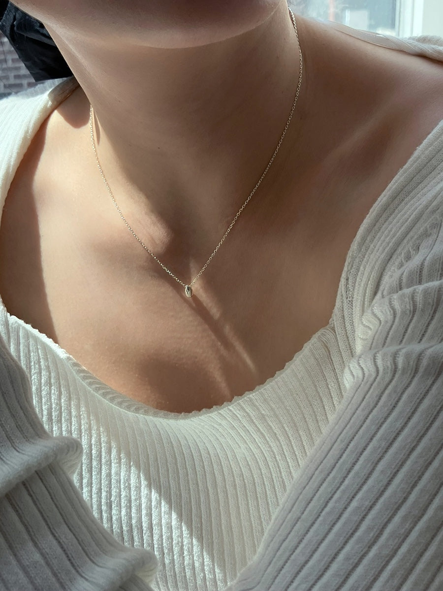 [92.5silver] egg necklace