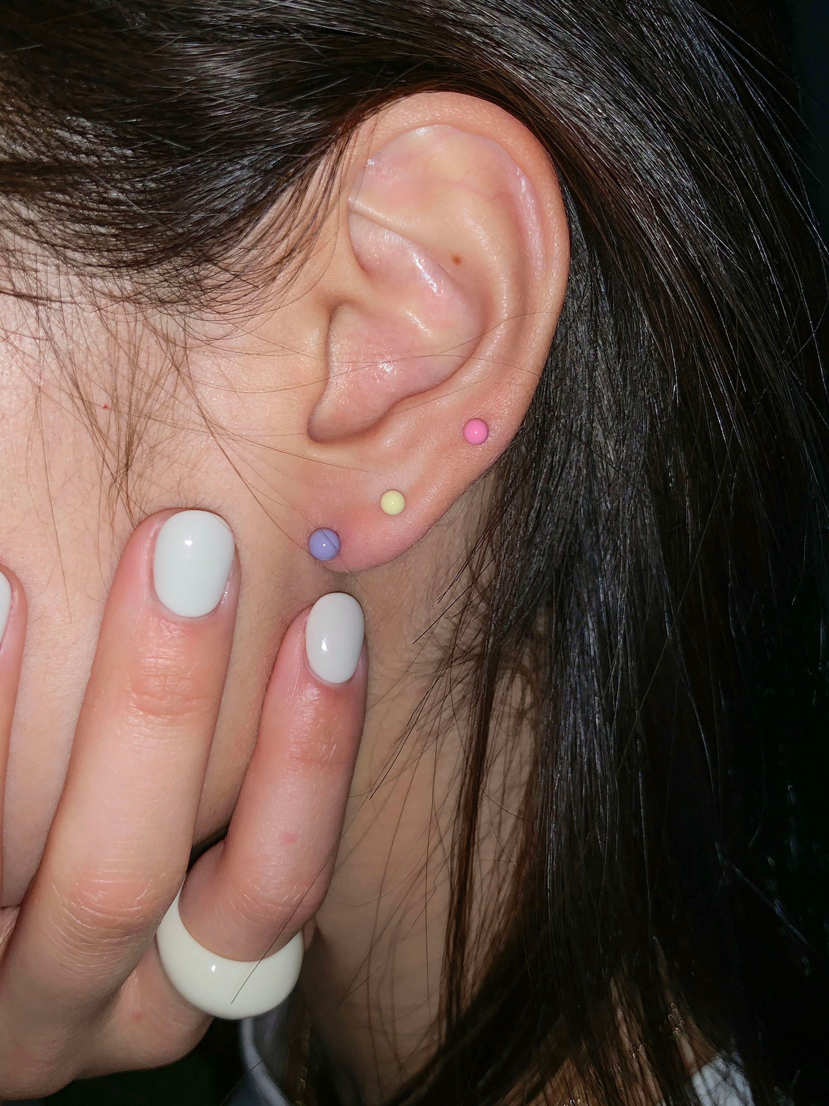 Pastel doodle piercing (Purple)