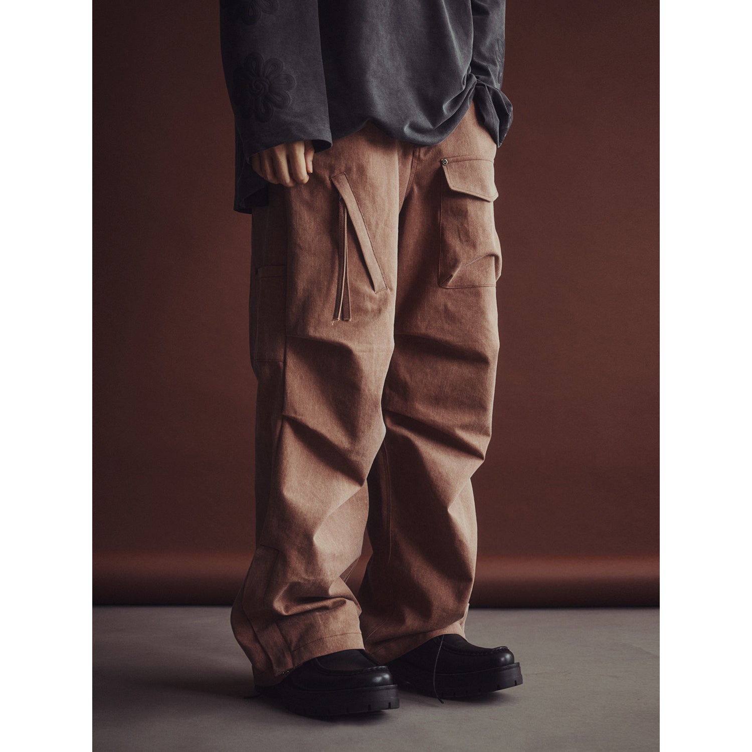 CARTER DIAGONAL ZIP PARASHUTE PANTS_PK